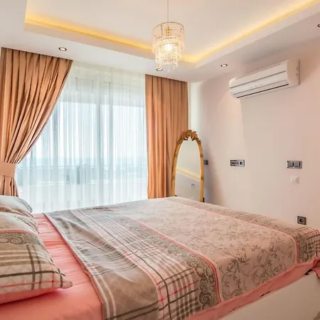 Apartmán Pleasant Home With Shared Pools And Fantastic Sea View Near Beach In Alanya *